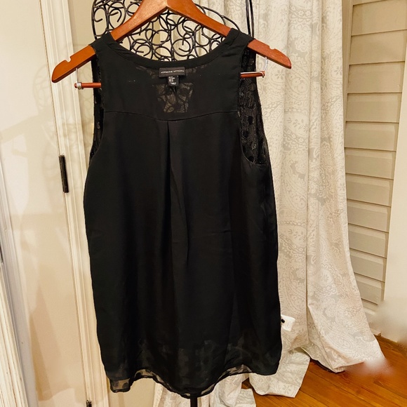 S3- BUNDLE ONLY Adrienne Vittadini Black Metallic Polka Dots Sleeveless Top - Picture 6 of 11